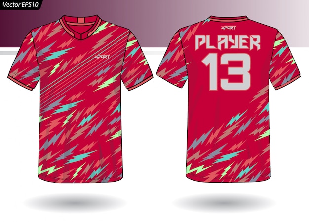 Vector sports jersey template for team uniforms