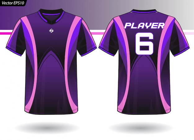 Vector sports jersey template for team uniforms