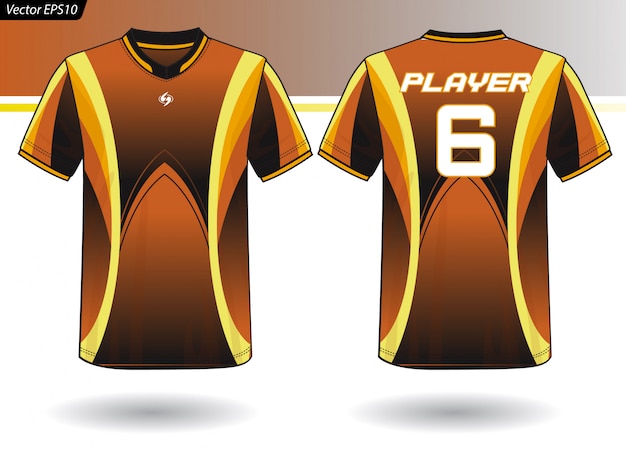 Sports Jersey template for team uniforms