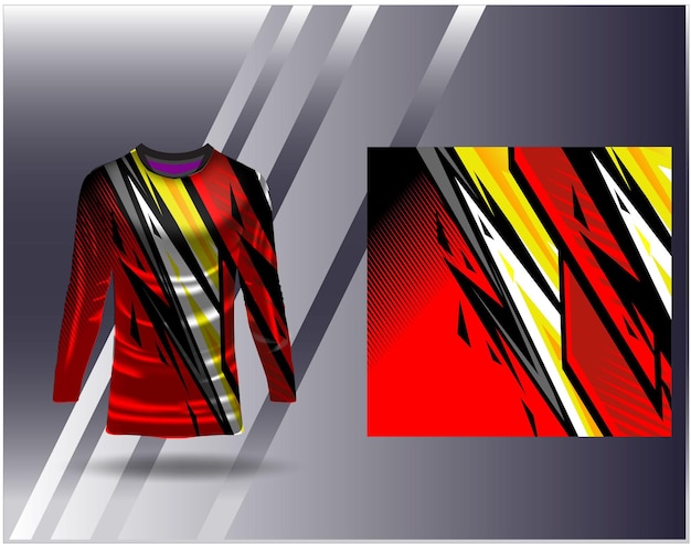 Sports jersey and tshirt template sports design for football racing gaming jersey vector