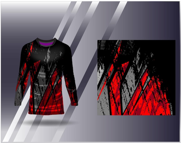 Vector sports jersey and tshirt template sports design for football racing gaming jersey vector