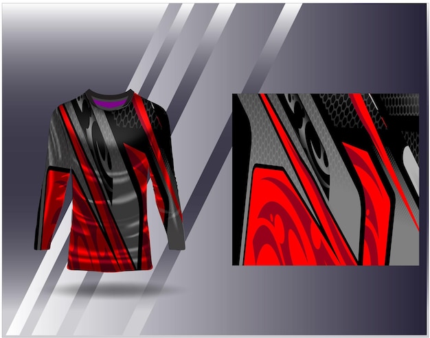 Vector sports jersey and tshirt template sports design for football racing gaming jersey vector