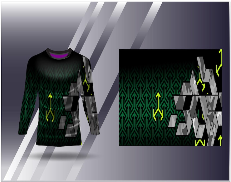 वेक्टर sports jersey and tshirt template sports design for football racing gaming jersey vector