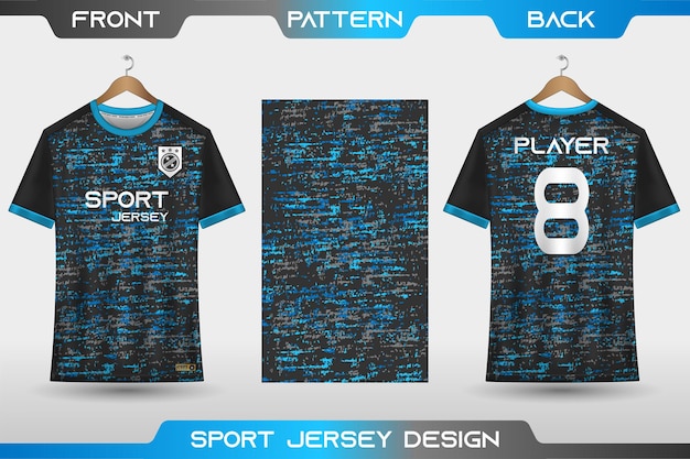 Sports jersey and tshirt template sports jersey design Sports design for football racing gaming jersey with front back view and pattern