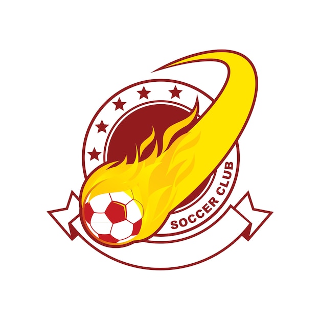 Vector sports logo fireball