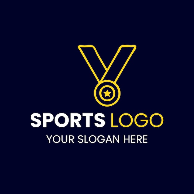 Шаблон векторного спортивного логотипа