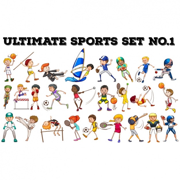 Vector sports people collection