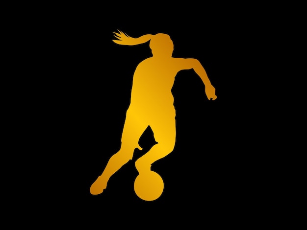 Vector sports player silhouette