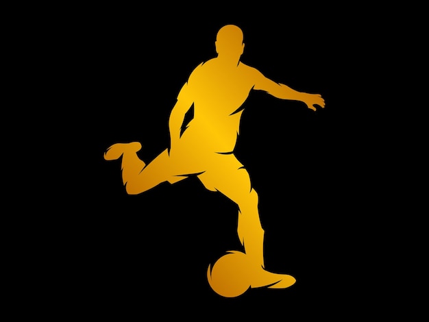 Vector sports player silhouette