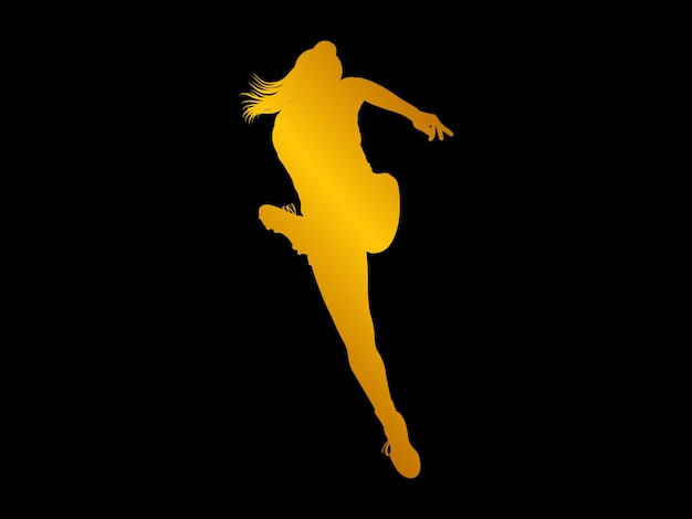 Vector sports player silhouette