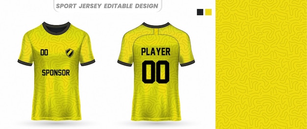 Sports Polo tshirt jersey front and back design vector template