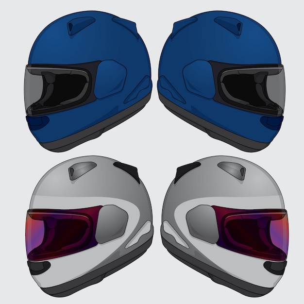 Vector sports racing helmet template vector design