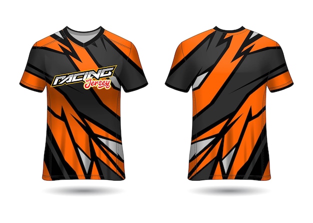 Sports racing  jersey design template for team uniforms