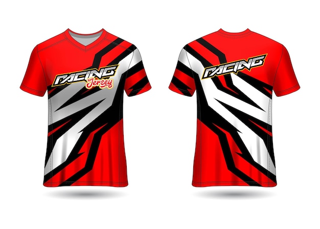 Sports racing  jersey design template for team uniforms