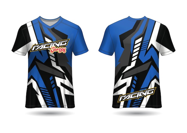 Sports racing  jersey design template for team uniforms