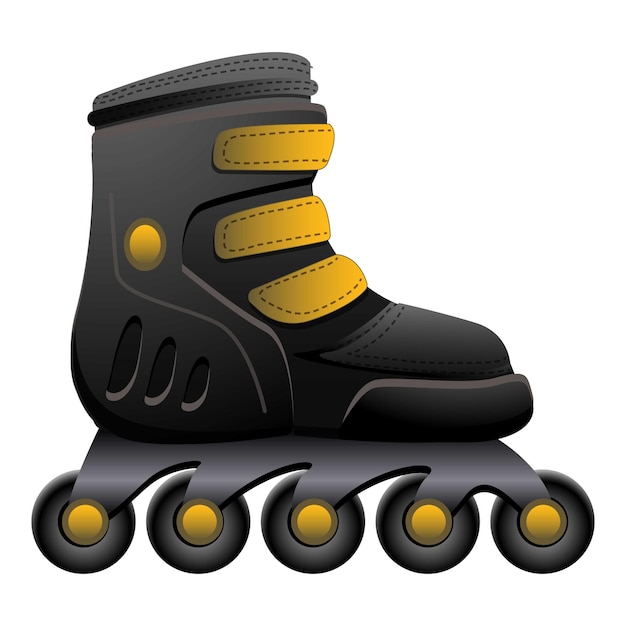 Sports roller skates icon cartoon vector Kid rollerskate Sport wheel