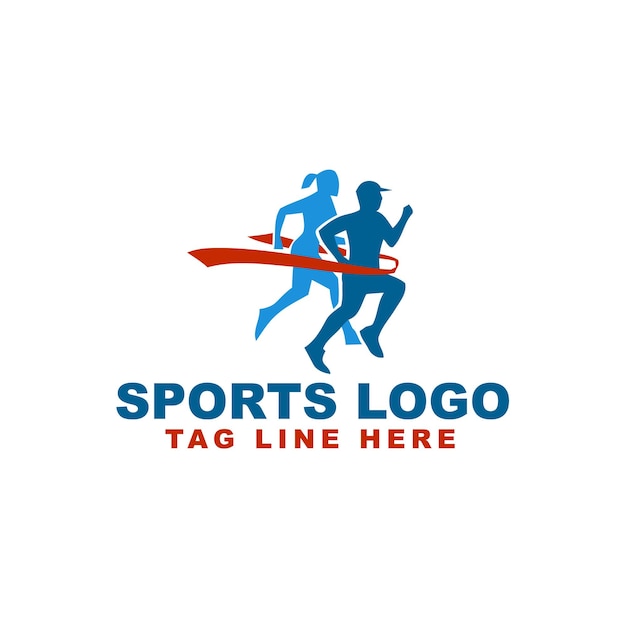 sports run logo design