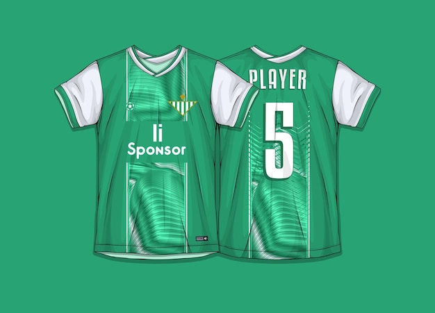 Vector sports shirt design ready to print football shirt for sublimation