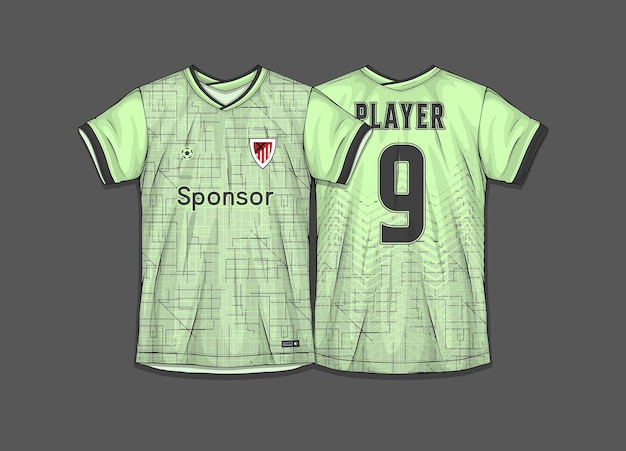 Vector sports shirt design ready to print football shirt for sublimation