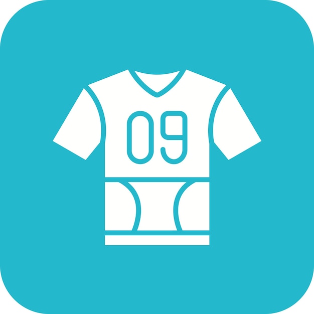 Вектор Векторная икона спортивной рубашки может быть использована для спортивного набора икон