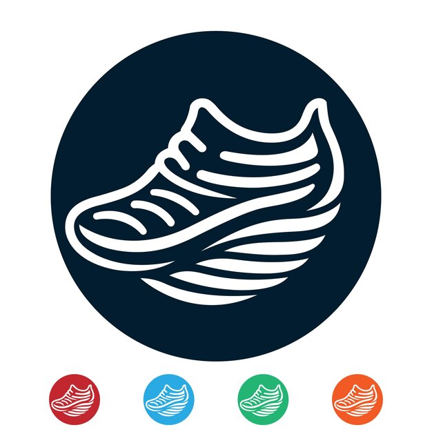 Vector sports shoe logo