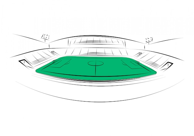 Sketch of soccer fields set Football field design element Soccer field  top view template Vector illustration Stock Vector  Adobe Stock