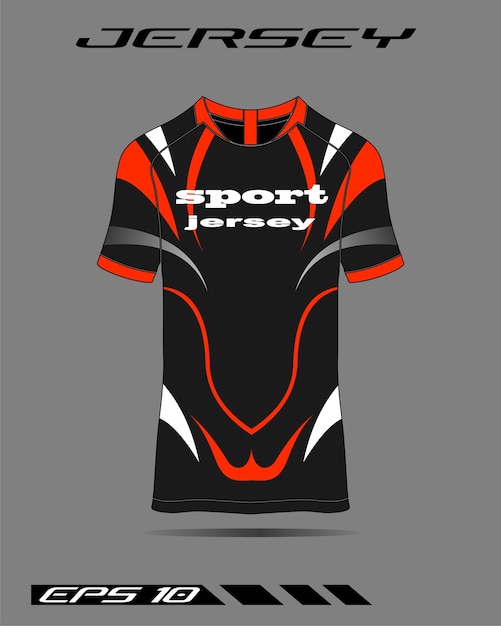 Vector sports t-shirt design for racing, jersey, cycling, football, gaming, motocross