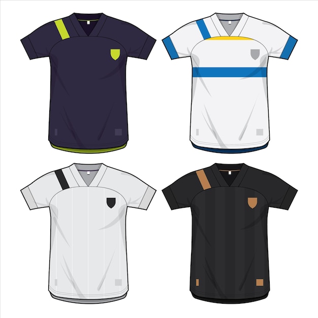 Vector sports team jersey for football soccer athletic team uniform apparel