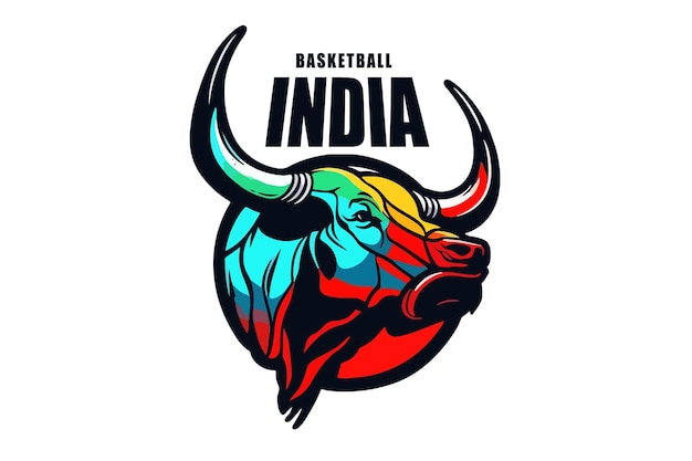 Sports team vector logo bull style