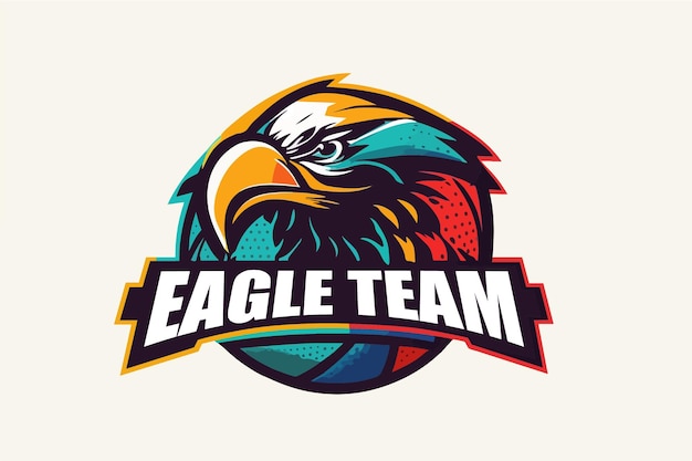 Sports team vector logo eagle