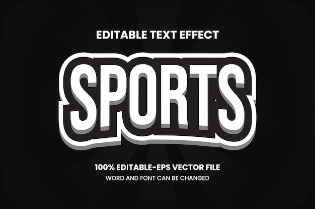 Vector sports text effect