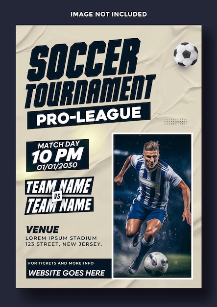 sports tournament promotion flyer template design