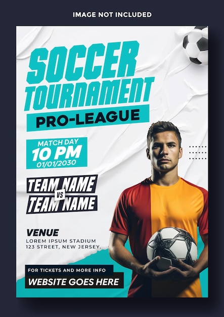 sports tournament promotion flyer template design