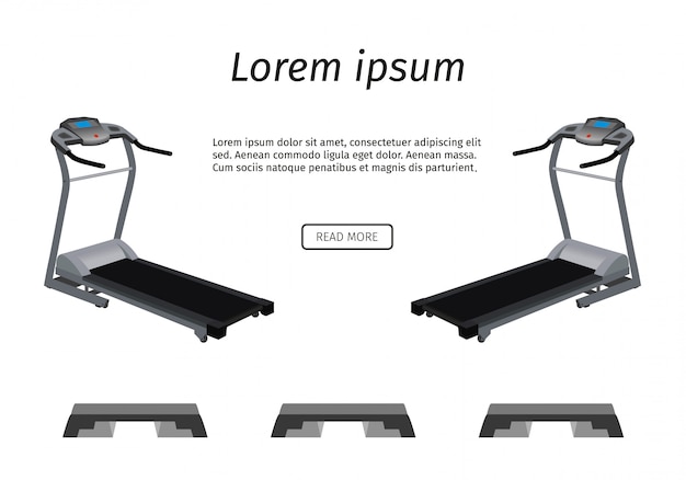 Sports trainer apparatus . two running tracks and three steps  .