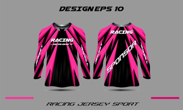 Sports tshirt design for red and black vector soccer game cycling racing jersey