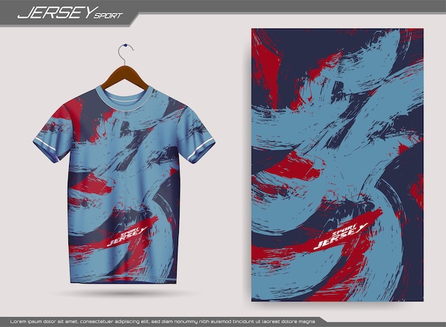 Vector sports tshirt with brush stroke style suitable for jersey background poster etc