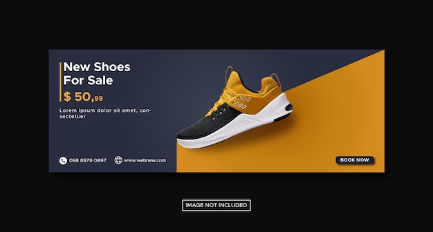 Sportschoenen social media instagram of facebook banner