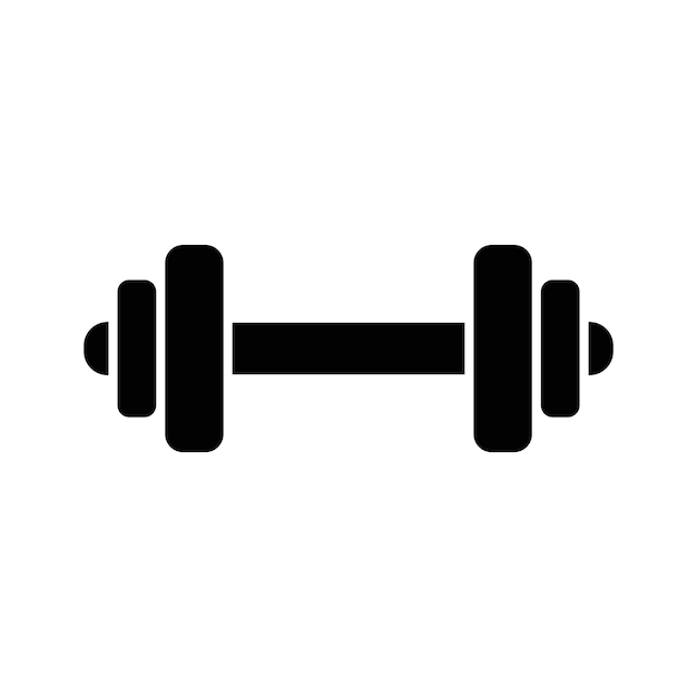 Sportschool Dumbbell Geïsoleerde Glyph Icon Vector Illustratie