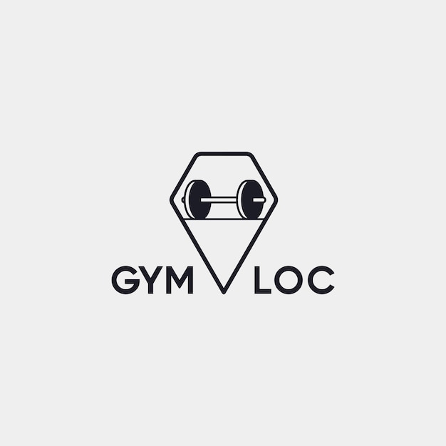 Sportschool locatie Logo sjabloonontwerp