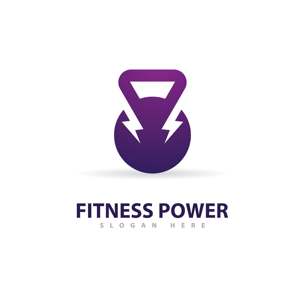 Sportschool logo ontwerpsjabloon fitness club creatieve symbolen