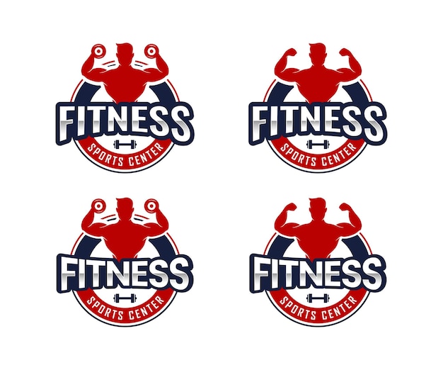 Sportschool Logo sjabloon. Ontwerpsjabloon voor bodybuilding en fitnessclub-logo