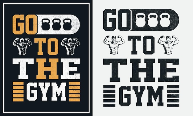 Sportschool t-shirt ontwerp premium vector