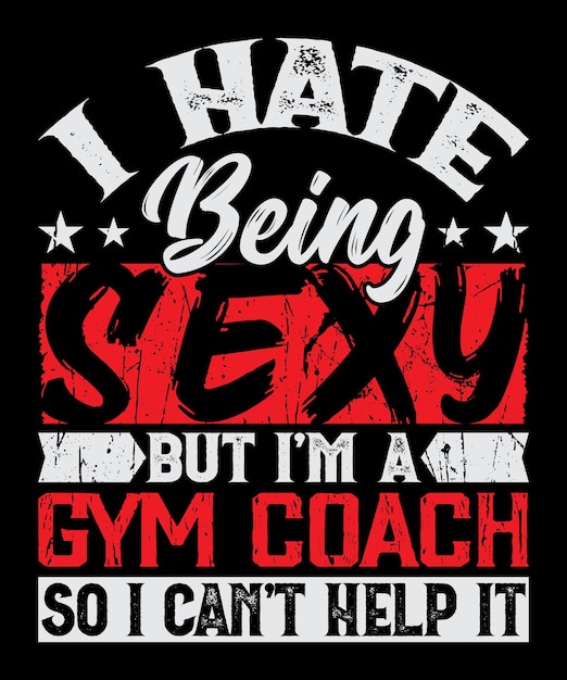 Vector sportschool t-shirt ontwerp. t-shirtontwerp over gym workout fitness bodybuilding en spieren.