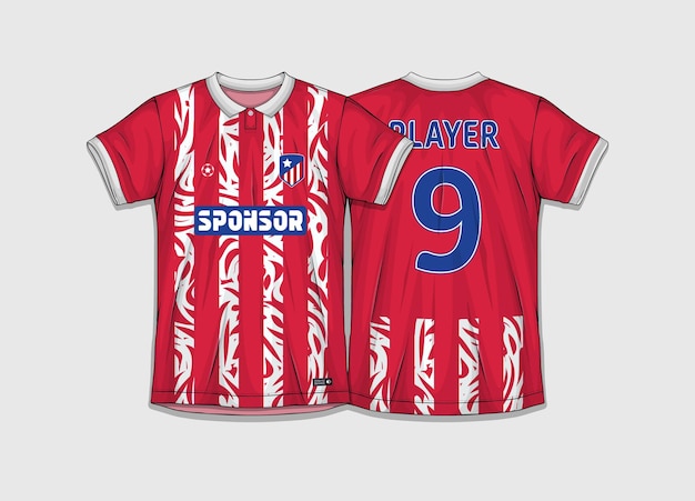 Sportshirt ontwerp klaar om te bedrukken - Voetbalshirt voor sublimatie