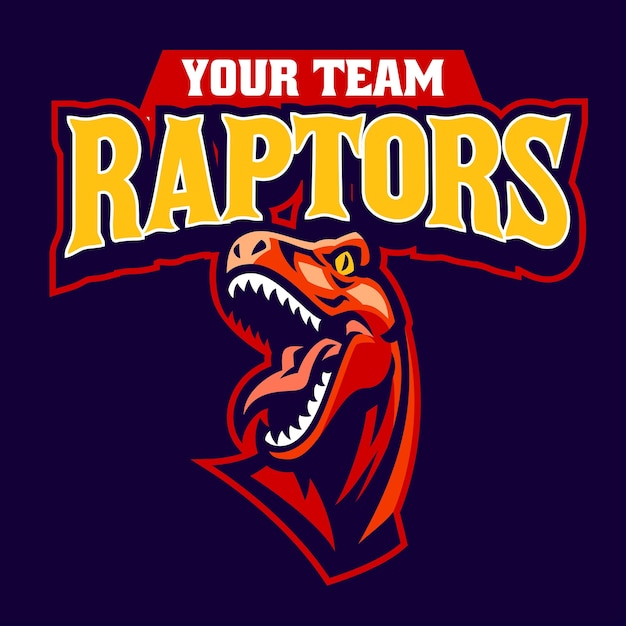 Sportteamlogo Raptor-mascotte