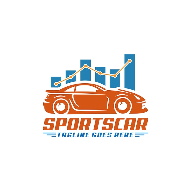 Sportwagen logo sjabloon of pictogram