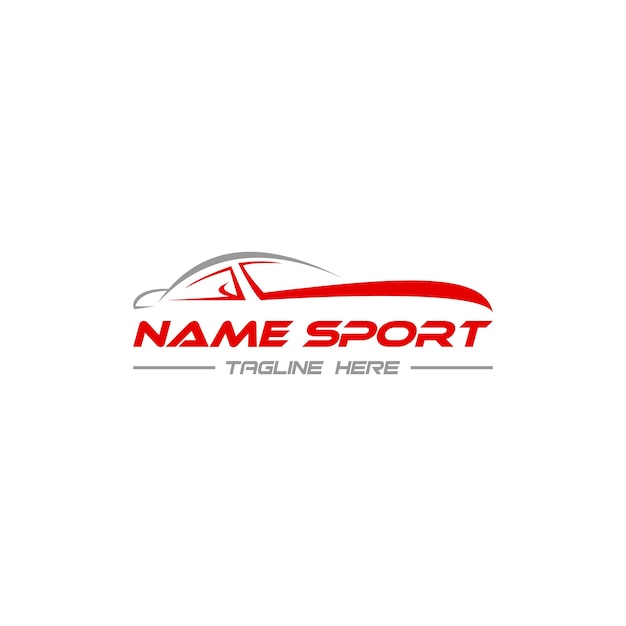 Sportwagen Logo Teken ontwerp