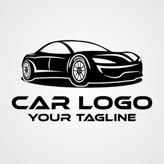 Sportwagen silhouet logo ontwerp sportwagen vector