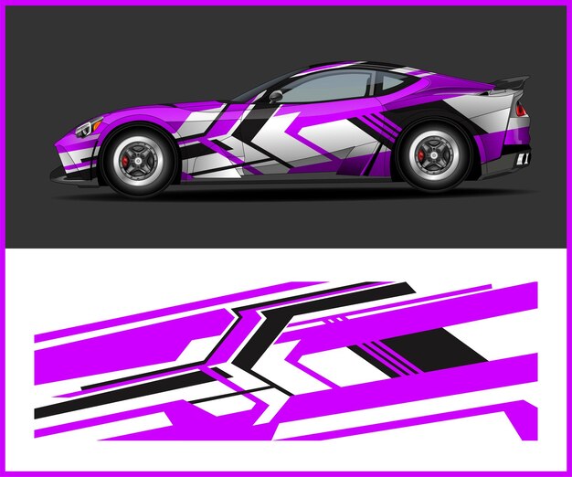 sportwagen sticker graphic wrap vector graphics voor Vehicle Wrap Design
