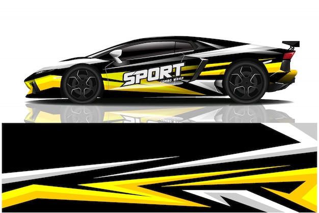 Sportwagen sticker wrap, auto kleurstelling